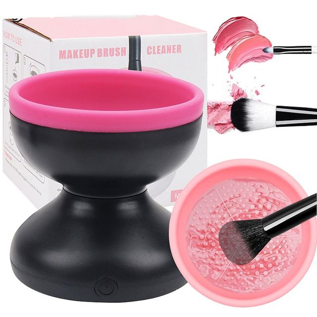 Portable Electric Face Makeup Brush Cleaner Machine Silicone Cosmetic Brush  Clean Dryer Tool Automatic Washing Spinner Gadget - AliExpress